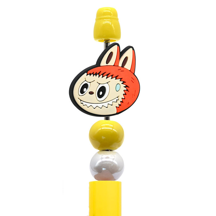 Wholesale 10pcs Cartoon bead pen beads PVC soft rubber loose bead jewelry accessories DIY ballpoint pen beads