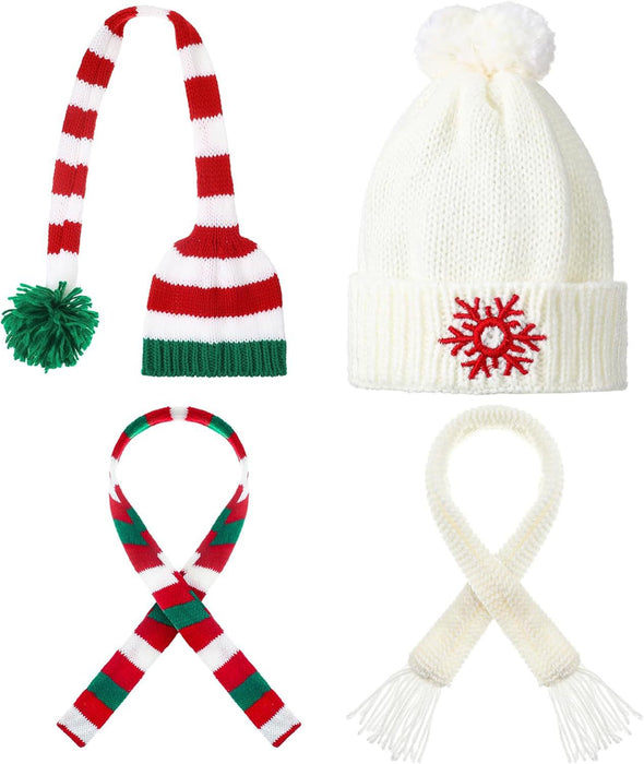 Wholesale Doll clothes Christmas mini snowman hat and f