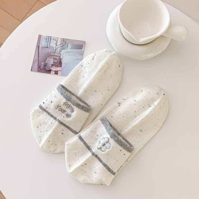Wholesale Socks short tube flower letter embroidered socks simple and versatile