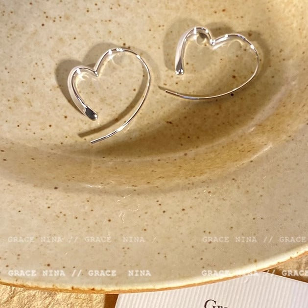 Wholesale Love exaggerated large earrings with simple design