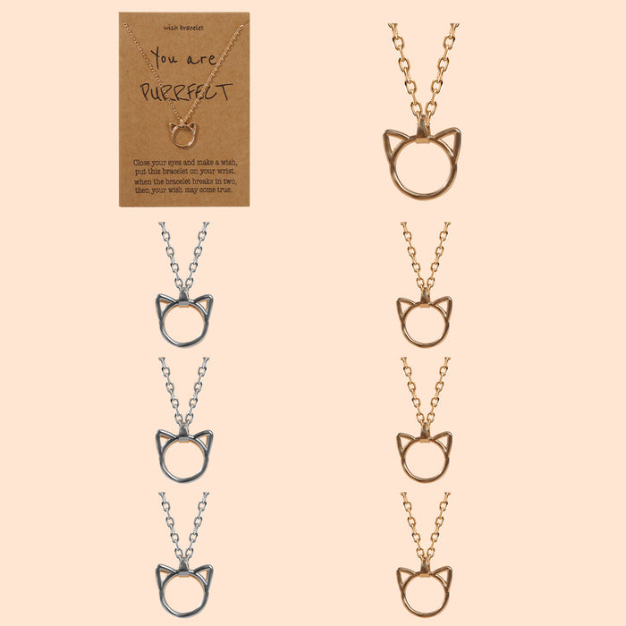 Wholesale Necklace Set Necklace Simple Cat Pendant Necklace