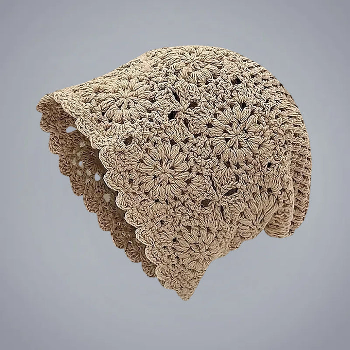 Wholesale New thin hollowed out handmade crochet knitted hat for women, fashionable thin toe cap