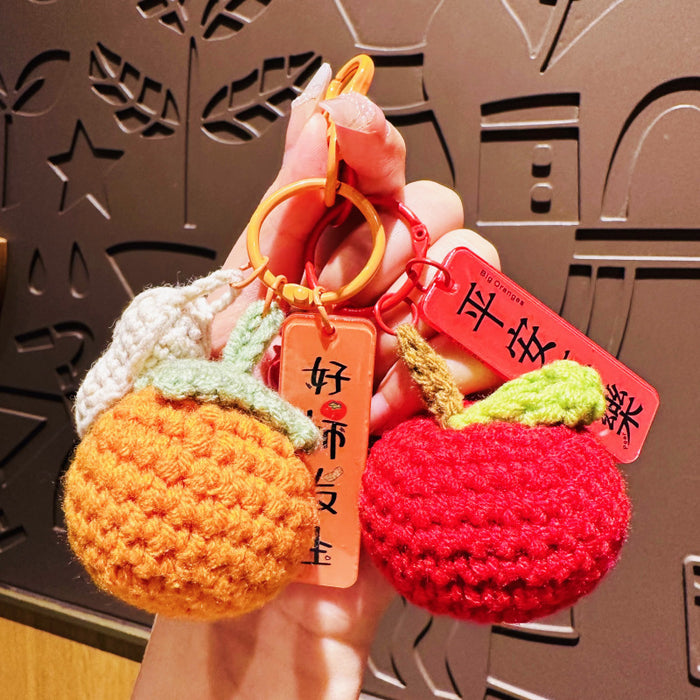 Wholesale Knitted yarn keychain bag pendant keychain