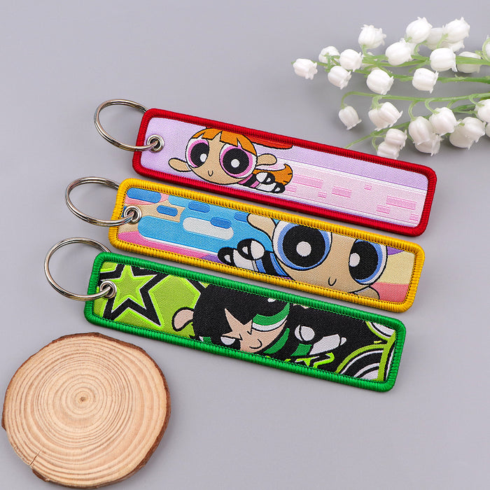 Wholesale Cartoon fabric anime keychain