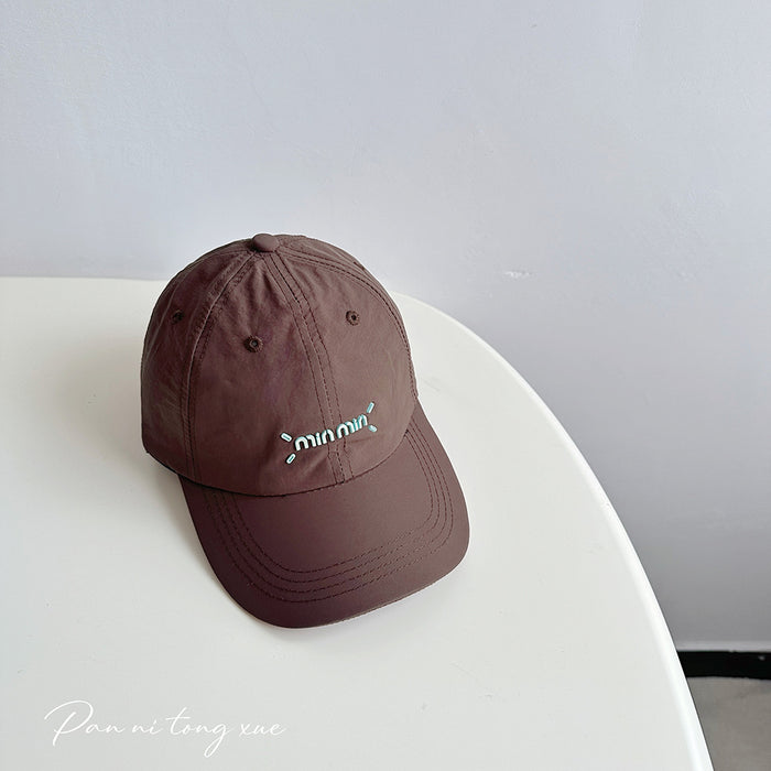 Wholesale Lightweight and breathable letter children's baseball cap, quick drying waterproof duckbill cap, girls' sun protection hat