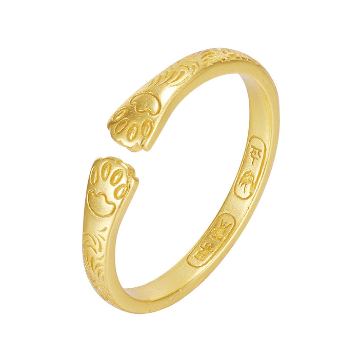 Wholesale Silver Cat Claw Ring Ancient Method Ring with Adjustable Opening Tail Ring