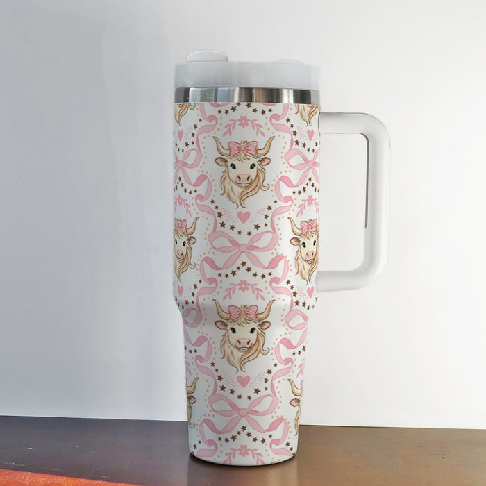Wholesale Western Cowboy 40oz Stainless Steel Tumbler with Handle Car Cup MOQ≥2