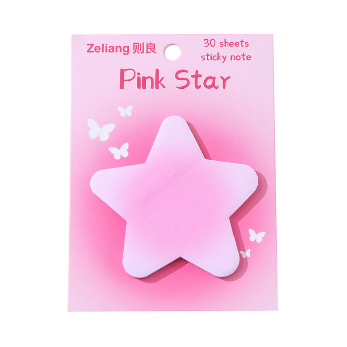 Wholesale Color Blush Halo Gradient Love Star Sticker Note
