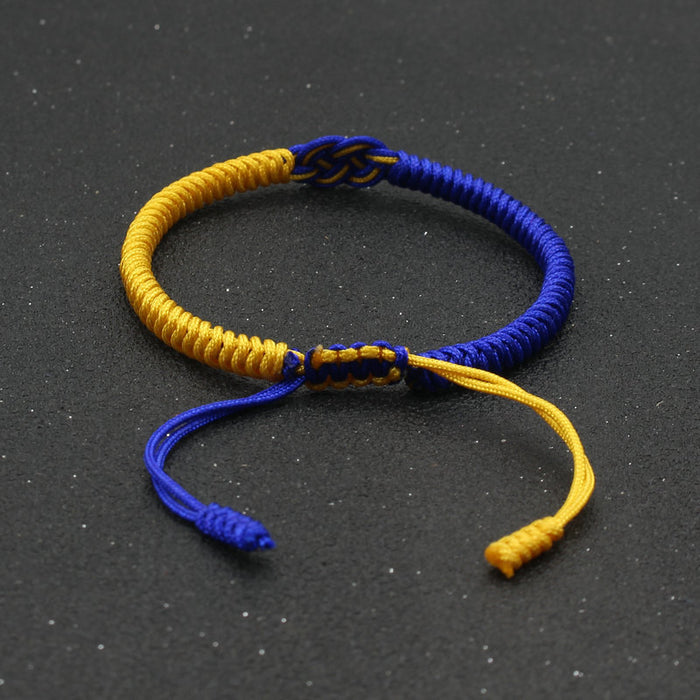 Wholesale color matching bracelet hand-woven concentric knot bracelet double money knot hand rope