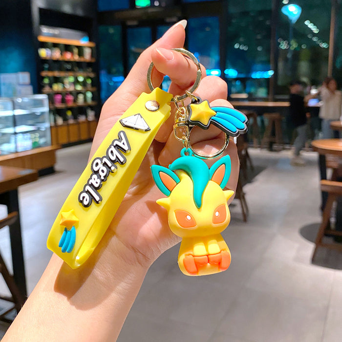 Wholesale Creative keychain cartoon figurine car keychain couple bag pendant