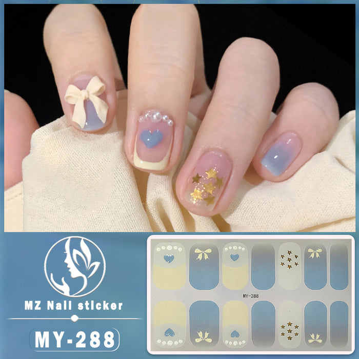 Wholesale 14 Pieces/sheet Butterfly Bake Free Gel Nails Kits Nail Stickers JDC-NS-ARS002