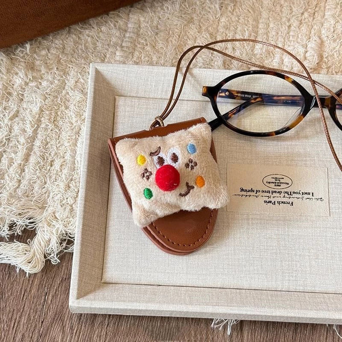 Wholesale Eyeglasses clip with a cute plush doll pendant eyeglasses case necklace