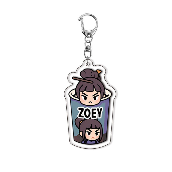 Wholesale Acrylic double-sided keychain anime peripheral backpack pendant