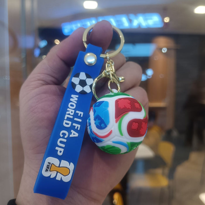 Wholesale Football-Themed Cartoon Car Keychain