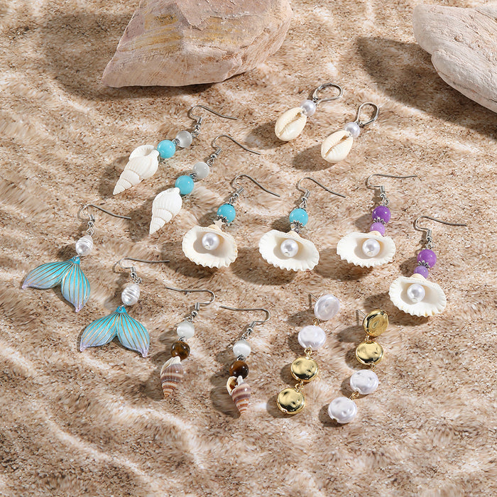 Wholesale Pearl Shell Earrings JDC-ES-ManY049