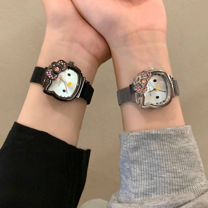 Wholesale watch diamond bow magnet strap cute cartoon girl student watch
