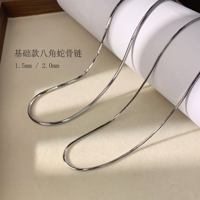 Wholesale Titanium steel bone chain, versatile for men and women, basic style, layered collarbone chain, thick and thin, men's style