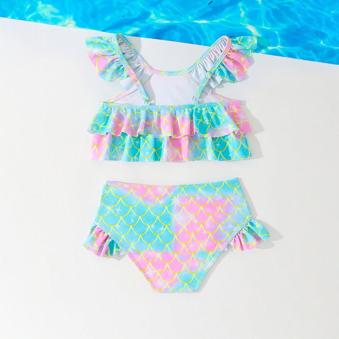 Wholesale Split swimsuit double layered swimsuit two-piece set