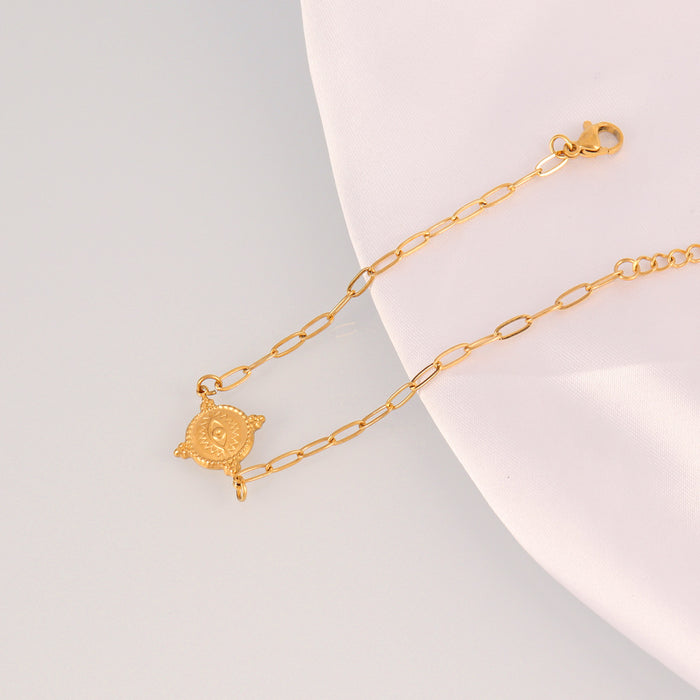 Wholesale Stainless Steel Devil' s Eye Bracelets Simple Oil-Dropping Eye Bracelets