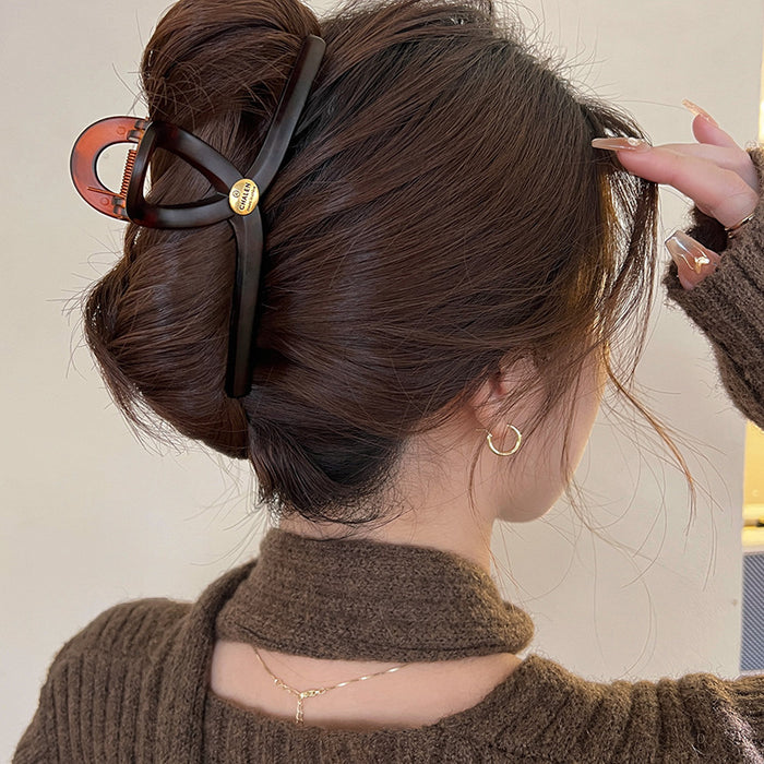 Wholesale Gold Label Letter Grip Clip New High end Style Hairpin with Shark Clip Hair Clip Headpiece