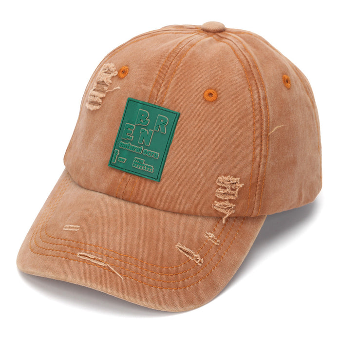 Wholesale Trendy Vintage Washed Cotton Baseball Cap Distressed Geometric Pattern Sun Hat for Resale