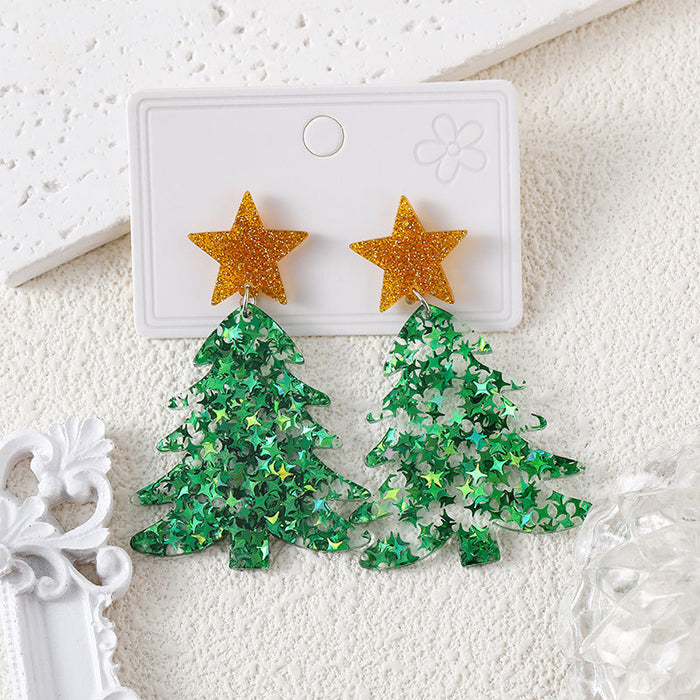 Wholesale Christmas earrings cute cute earrings Christmas tree snowflake women fashion jewelry