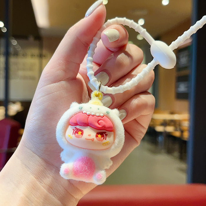 Wholesale Cartoon Flocked  Bear Pendant Cute Bag Desktop Decoration