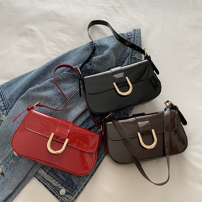 Wholesale Vintage horseshoe buckle fashionable handbag, single shoulder crossbody bag