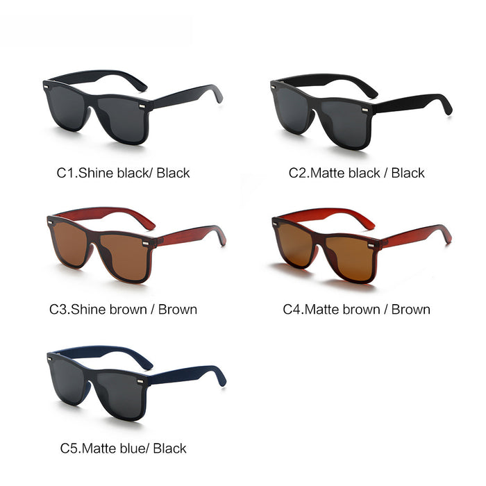 Wholesale Polarized lens integrated sunglasses for men, fashionable sunscreen sunglasses for men, high-end TR frame sunglasses for men