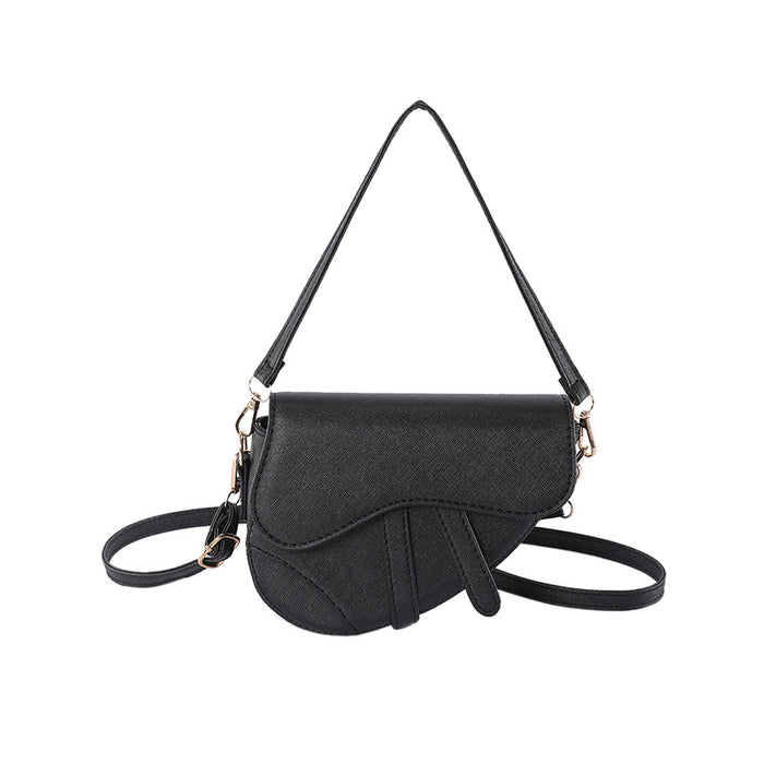 Wholesale PU Contrast Color Messenger Shoulder Saddle Bag JDC-SD-SYuan015