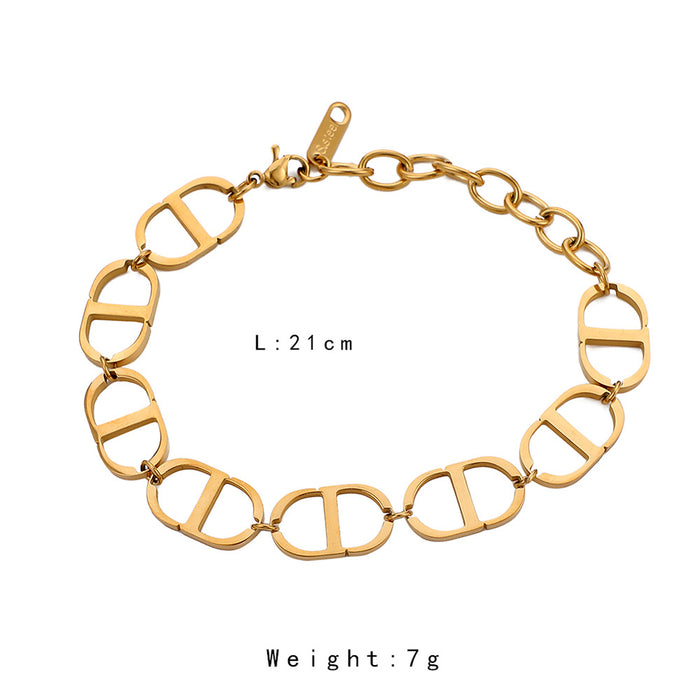 Wholesale Fashionable hot selling design sense, simple and versatile splicing letters