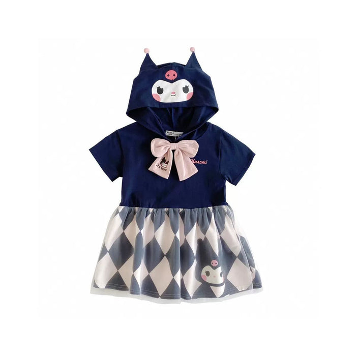 Wholesale Cartoon Hooded Mesh Cotton Dress JDC-BC-YiBY001