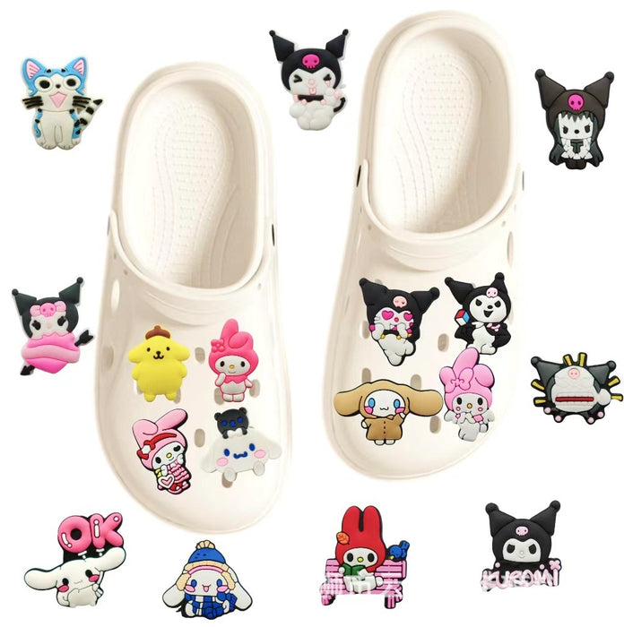 Wholesale 100 Pcs Shoe Flower Shoe Buckle Hole Shoe Accessories PVC Soft Glue Jewelry