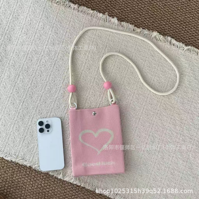 Wholesale Knitted Crossbody Bag with Rope and Beads Cute Phone Purse MOQ≥3
