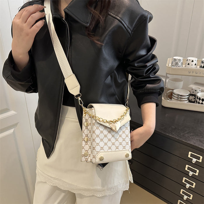 Wholesale Texture Vertical Retro Trendy Mobile Phone Bag Storage Bag Single Shoulder Crossbody Bag