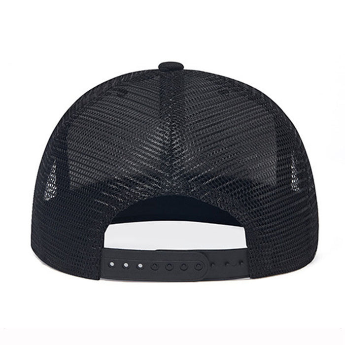 Wholesale Black cashew brim solid color breathable mesh baseball cap