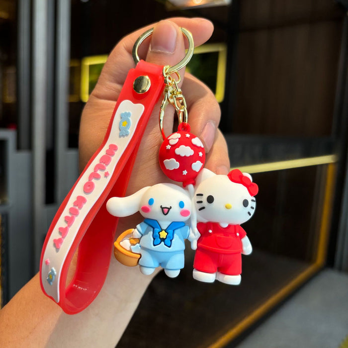 Wholesale 2pcs Cute Cartoon Silicone Keychain Gift Car Key Accessory
