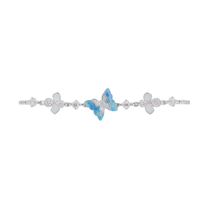 Wholesale Resin CZ Butterfly Flower Slider Bracelet Trendy Jewelry Accessory