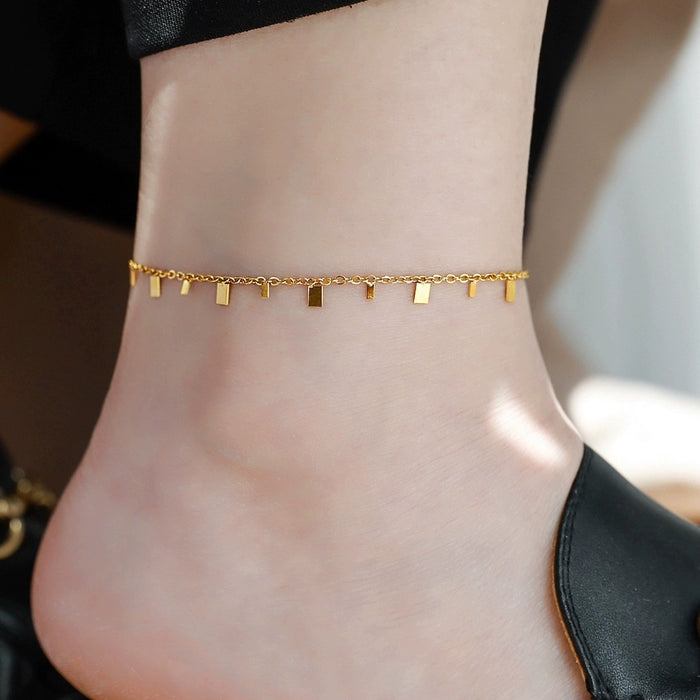 Wholesale Square anklet titanium steel