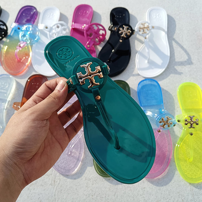 Wholesale 2024 New Crystal Beach Flat Bottomed Slippers JDC-SP-YaNuo003