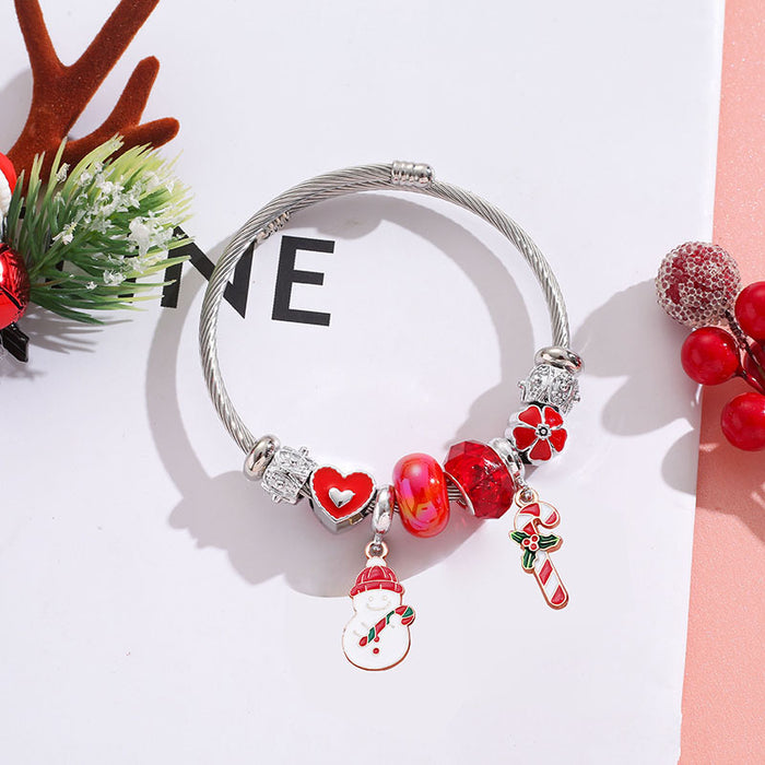 Wholesale Stainless Steel Beaded Bracelet Christmas Gift MOQ≥2