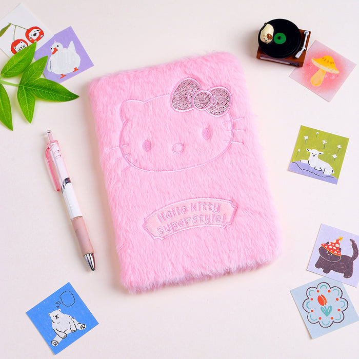 Wholesale Cartoon Candy-Colored Cat Plush Notebook