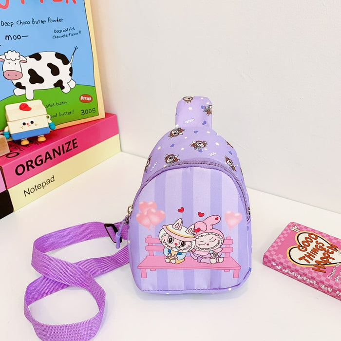 Wholesale Children's chest bag cartoon printed crossbody bag change shoulder bag wholesale