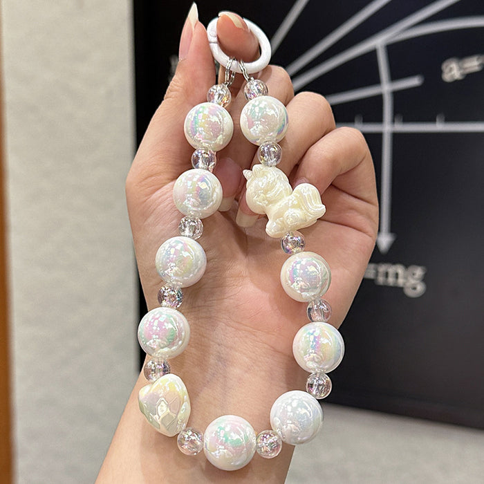 Wholesale Wholesale acrylic DIY handmade bead keychain, phone pad, phone chain