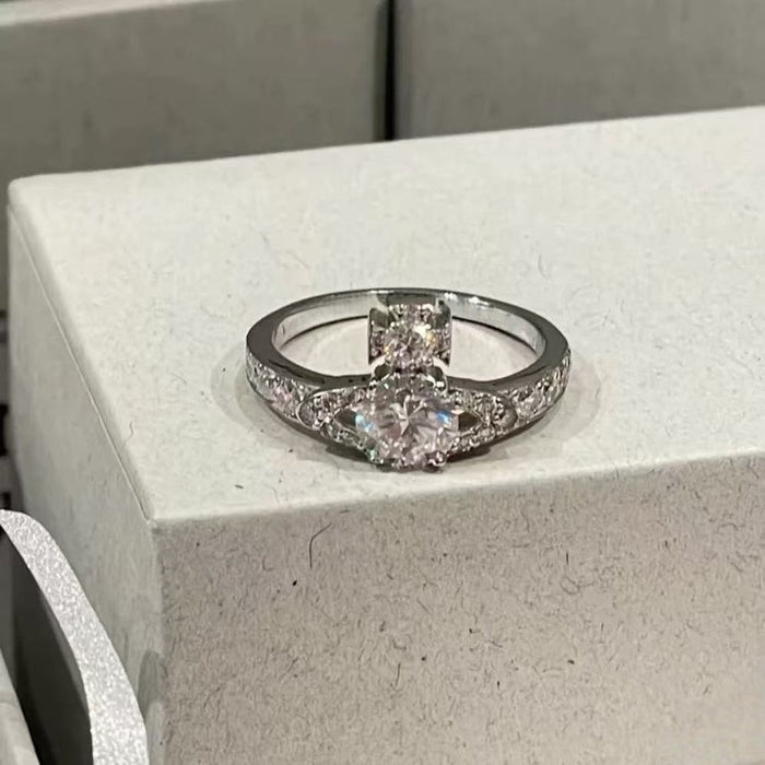 Wholesale Light Luxury Full Diamond Saturn Ring