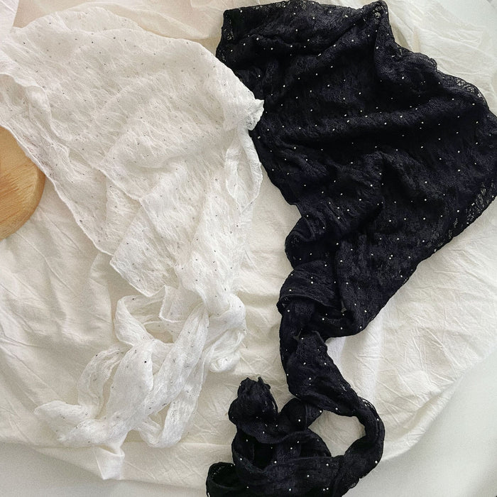 Wholesale Fashionable long strap thin headscarf hat with an atmosphere retro sun shading hat