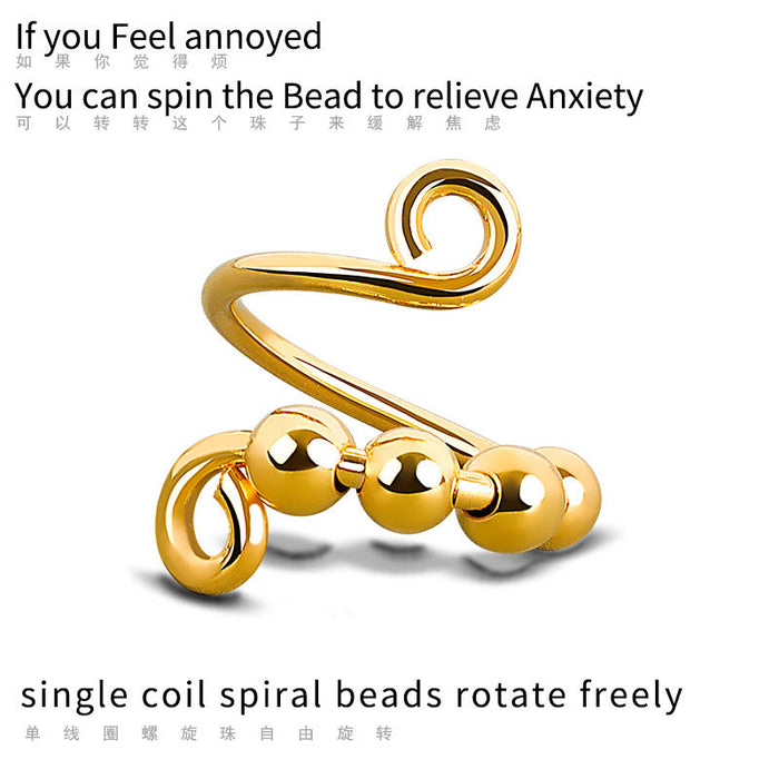 Wholesale Spinner Single Turn Spiral Copper Ring JDC-RS-YJY017