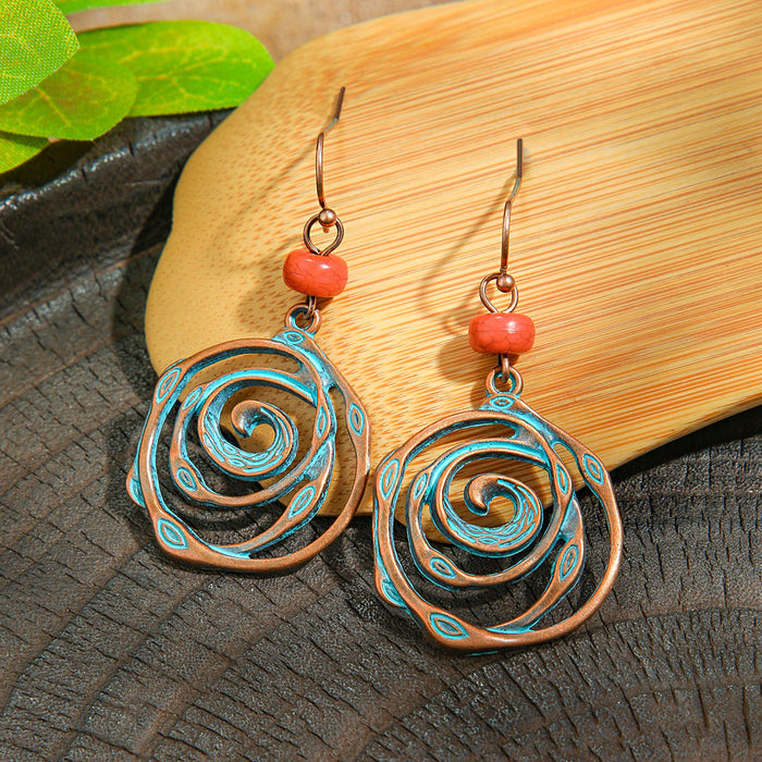 Wholesale Zinc Alloy Bohemian Turquoise Earring Set Fashion Jewelry Accessory MOQ≥2