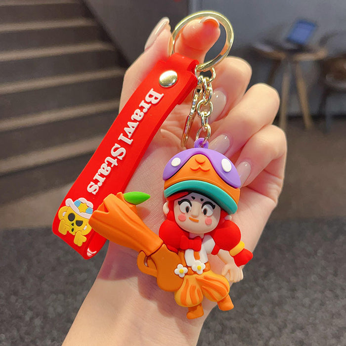 Wholesale bucket key chain cartoon doll car key chain