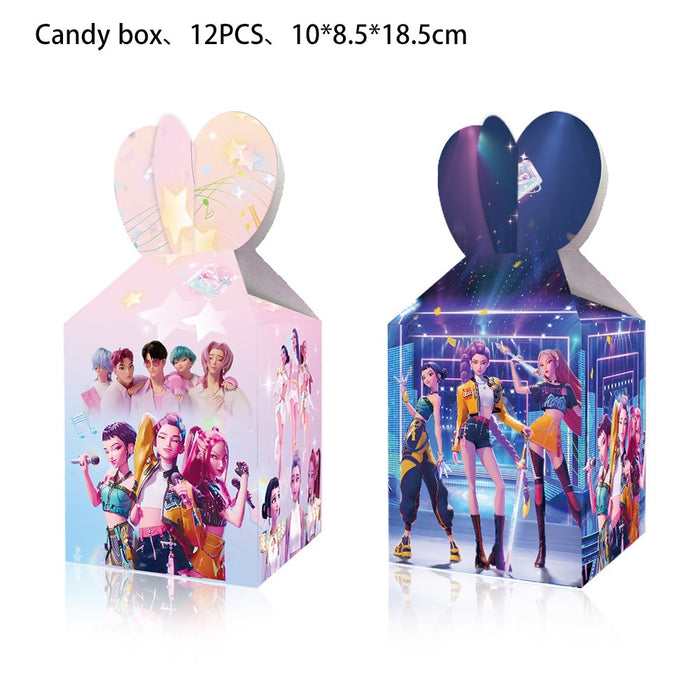 Wholesale KPOP themed party decorations candy boxes,  gift bags,  New Year' s gift decorations,  banners